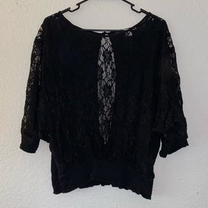 Derek Heart Lace Front Top